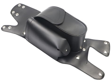 XMMT Motorrad PU Leder Rechts Satteltasche Schutztasche mit Flaschenhalter Für Harley Touring Road King Glide Electra Street Glide