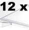 HAN Briefablage KLASSIK TRANSPARENT, 12 STÜCK Dokumentenablage, Briefkorb, Briefhalter, Papierablage, bis Format A4/C4, 1026-X-23, transparent-glasklar