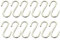 Toyvian Mini S Haken Steckverbinder 100 stücke Metall Sförmige Küche Schlafzimmer Haken für DIY Handwerk, hängenden Schmuck, Schlüsselanhänger, Tags (2,0x24mm)
