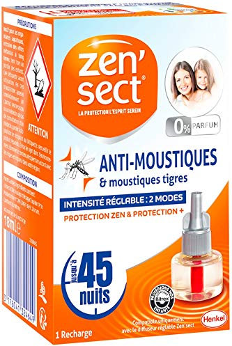 Zen'Sect Moustiques – Recharge pour Diffuseur Electrique (45 nuits) – Anti-Moustiques & Moustiques Tigres