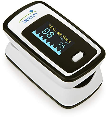 Innovo Deluxe iP900AP Fingertip Pulse Oximeter Blood Oxygen Saturation Monitor with Alarm, Plethysmograph and Perfusion Index