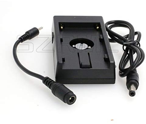 SZRMCC NP-F970 F960 F770 Batterieplatten-Adapter mit DC-Hohlkabel für BMD BMCC 4K Kamera