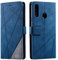 SONWO Hülle für Samsung Galaxy A20S, Premium Leder PU Handyhülle Flip Case Wallet Silikon Bumper Schutzhülle Klapphülle für Galaxy A20S, Blau