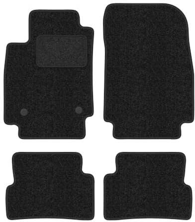 Velours-Fußmatten passend für Renault Captur 2013-2019, Anthrazit, ANTHRA | passend für SUV; Velours-Teppich (Polypropylen), ca. 6,5 mm; rutschfest, runde Befestigungen (Typ RN)