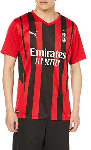 PUMA Herren Ac Milaan, seizoen 2021/22, thuisshirt Trikot, Tango Red -Puma Black, XXL EU