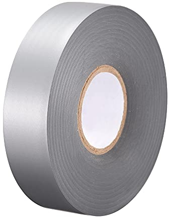 sourcing map Cinta aislante 30mm Ancho 26M Largo 0.26mm Grueso PVC Cinta Eléctrica Gris
