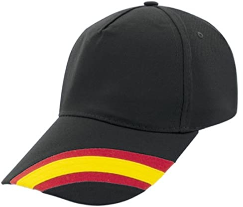 Makio Padel Golf Tennis Kappe mit 5 Paneln, 100 % gekämmte Baumwolle, Schwarz , 58 cm