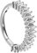PIERCINGLINE Segmentring Clicker Chirurgenstahl EINGEFASSTE KRISTALLRECHTECKE Piercing Ohr Helix Conch Silberfarben 12 mm