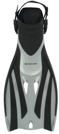 Aqualung Unisex – Erwachsene Fizz Flosse, Black Silver, S/M