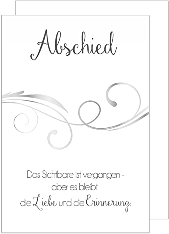 Edition Seidel Premium Trauerkarte mit Silberprägung und Umschlag. Beileidskarte Trauer Karte herzliches Beileid Abschied Teilnahme Mitgefühl (T880 SW022)