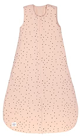 LÄSSIG Baby Ganzjahres Schlafsack ohne Ärmel unisex/Sleeping Bag Interlock Dots powder pink, Größe 50/56 0-2 Monate