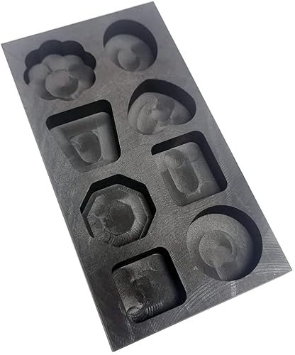 LLF Graphitguss-Barrenform Metall Verfeinerung Schrott Bar Münze Combo Graphitform Barren Tiegel 8 in 1