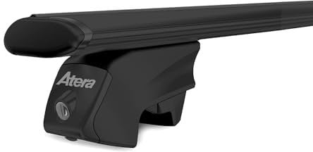 Atera 048622 PKW Dachträger Signo RTD - Alu Aero Profil schwarz - für Autos mit aufliegender Dachreling - 122 cm