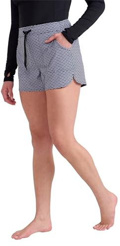 Mountain Warehouse Gemusterte Boardshorts für Damen - Pflegeleichte Badeshorts, Strandshorts mit verstellbarem Bund, leichte Shorts - Für Surfen, Pool, Schwimmen
