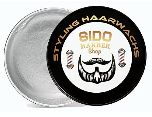 SIDO BARBER Shop Haarwachs Männer mit Farbe - Friseur Haar Wachs für starken Halt - Hair Wax für Herren ohne Schmieren, Kleben & Rückstände