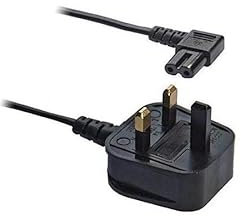 Figure 8 Power Lead 2Meter - 90 Degree Angle IEC C7 Universal UK Plug Power Cable - Compatible Figure 8 cable for PS-5, Xbox Series X, Smart LED TV, LG TV