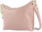modamoda de - T243 - ital. Umhängetasche Klein Small aus Leder, Farbe:Rosabeige