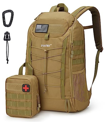 G4Free 45L Military Tactical Backpack Molle Rucksack with Medical Pouch Bag