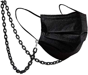 TEAMER Acryl Sonnenbrillen Ketten Leopard Kette für Brillen Multicolor Sonnenbrillen Kette Lanyard Lesebrille Kordel Hals Maske Riemen Seil Für Frauen Männer (Schwarz-Weiß - Silber)