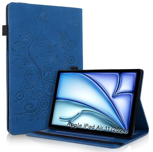 Aswant Funda para iPad Pro 11 Pulgadas (2022/2021/2020/2018 Modelo), Funda iPad Air 5/4, con Función de Soporte/Cartera Case Cover para iPad Pro 11 (Azul)