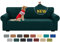 XINEAGE Sofabezug 3 Sitzer, High Stretch Sofaüberwurf für Wohnzimmer, Moderne Sofaüberzug, Jacquard Sofa überzug für Hunde, Haustiere, Rutschfester Sofa Cover (3 Sitzer, Dunkelgrün)
