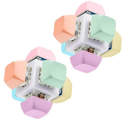 Taiyin Keyboard Clicker Toy Cube Mechanical Key Keyboard Button Stress Relief for Adults Gifts to Relief Pass Time