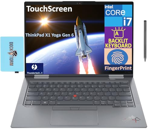 Lenovo ThinkPad X1 Yoga Gen 6 14 FHD+ IPS, Touchscreen, 500 Nits, 2-in-1 Laptop (Intel i7-1165G7, 16GB RAM, 1TB PCIe SSD, Backlit KYB, Fingerprint, 2 Thunderbolt 4, Active Pen, Win11P) w/DKZ Hub