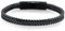 LUCKY2+7 Armband Herren-Edelstahl Magnetschnalle Verlängerungsschnalle Schwarz Silber