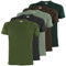 ALPIDEX T-Shirt Magliette da Uomo Confezione da 5 con Girocollo - Taglie S M L XL XXL 3XL 4XL 5XL, Taglia:L, Colore:Forest