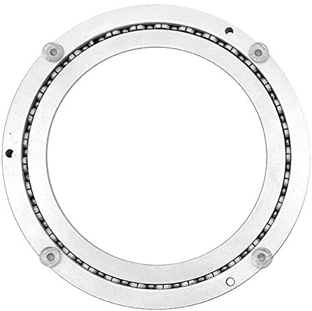 HJXGQJM Runder Aluminiumlegierung Drehteller, Tischplatte Dreh Drehteller Kugellager, for Kuchen, Fernsehmonitor-Standplatz, Hardware Drehteller, Ruhig Und Glatt, Silber 30CM(25cm)