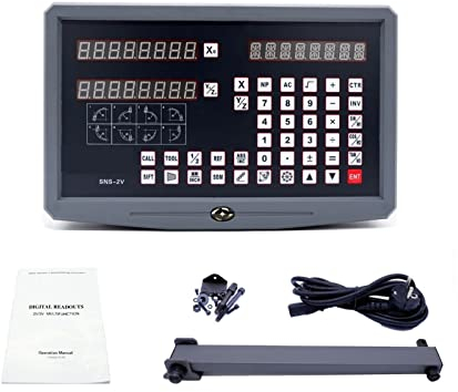 Mill Dro 2-Achsen-Drehbank-Fräsmaschine DRO Digitalanzeige TTL AC110V/220V-Anzeige for Linearskalen-Rating-Lineal-Encoder mit starker Anti-Interferenz-Fähigkeit