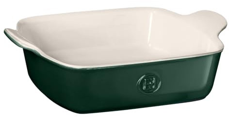 Emile Henry Fuente cuadrada para hornear de 9 x 9 pulgadas / 2 cuartos de galón, colección Modern Classics | Evergreen
