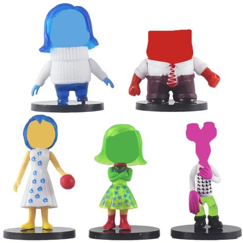 MGKEOUF 5 PCS Inside Figurine Playset Set,Moulded Toys, Inside Figures,Cake Toppers Figurines Fun Plastic Toys for Kids, Fans, and Adults Parties or Collections