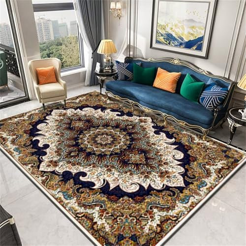 RUGMRZ Schlafzimmer Teppiche Matte Für Das Schlafzimmer Korridor Rechteckiger Teppich Schlafzimmer Bedruckter Teppich Maschinenwaschbar Ornamente 200X250Cm 6Ft 6.7''X8Ft 2.4''