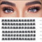 LANKIZ 0,07 mm D Curl 12mm faux cils individuels extension cils 72pcs bouquet DIY faux cils individuels pour la maison