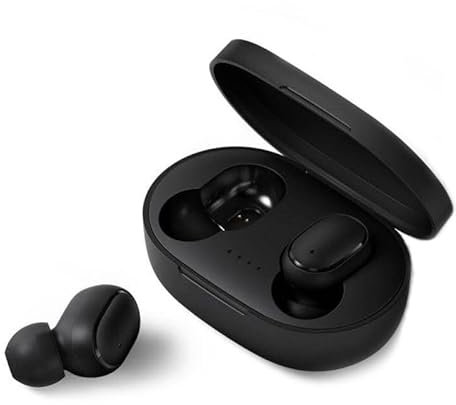 Genérico Auriculares inalámbricos Bluetooth 5.0 A6S con Caja de Carga Negro