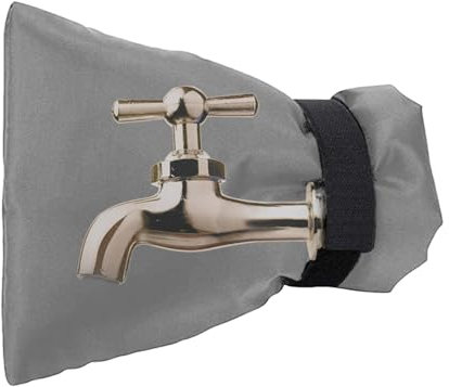 Funda protectora para grifo, fundas aisladas anticongelante, cubierta de grifo de tela Oxford, calcetines de grifo de invierno para grifo al aire libre