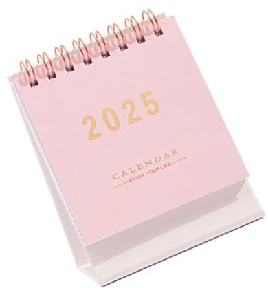 XANHOY Tischkalender 2024-2025, Büro-Desktop-Kalender, Planer von 07/2024 bis 12/2025, Stehtischkalender, 7,6 x 6,0 x 12 cm