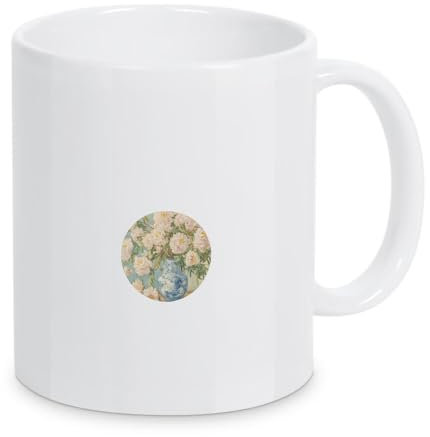 artboxONE Tasse Rosa Pfingstrosen in Vase von Winthas - Kaffeetasse Natur