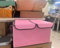 OUSFOT Boîte de Rangement Tissu 30L Rangement Vetement 2 Pièces, Rangement Dressing avec 2 Couvertures, les Boîtes de Rangement Pliable avec Cloison Amovible Rose Pour les Vêtements, Jouets, Livres