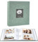 WEFHEF Leinen Fotoalbum Einsteckalbum mit 100 Seiten Klein Fotoalbum zum Einstecken Fasst 200 Fotos Einstecken Einsteckalbum für Hoch und Querformat Fotos Bilder Grün