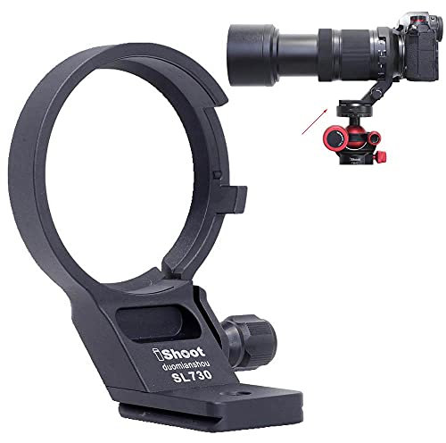 iShoot Anello di montaggio per treppiede compatibile con Panasonic Lumix S 70-300 f/4.5-5.6 Macro OIS, staffa di supporto per obiettivo inferiore è Arca-Swiss Fit Camera Piastra a sgancio rapido per