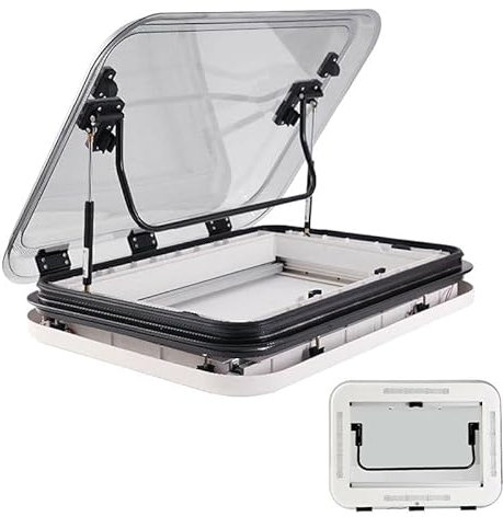 WEIMILOR Lanterneau de Toit Transparent + Mastic d'étanchéité pour Caravane, Camping-Car,700x500mm