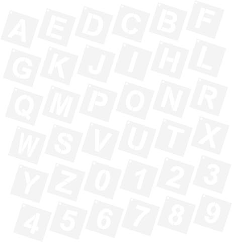 GARIOUANS 36 Stück Wiederverwendbare und Zahlenschablonen Schablonen für Handwerk Malerei Holz Stoff und Kreidetafeln für Projekte und Dekoration