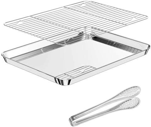 Dromzen Plaque Four, Plat Inox Plateau Cuisine Patisserie Rectangulaire | Grille Plaque Inox Plaques Grilles Cuisson Inoxydable, Plaque Universelle Pâtisserie Rotir Rectangulaires Profondes