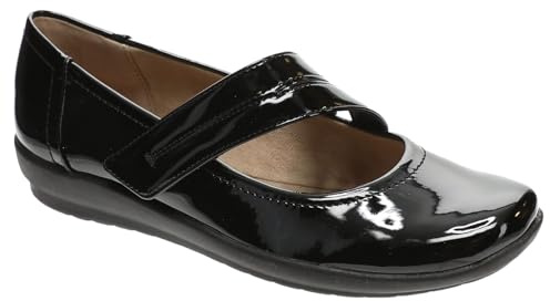 Easy Spirit Scarpe basse da donna Aranza Mary Jane, Verniciato nero, 42 EU