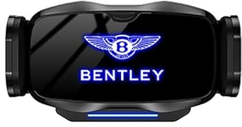 ZXNMCB Support Telephone Voiture pour Bentley Bentayga, Crochet Stable & Prise Ferme, Rotation 360°, Opération à Une Main Support Telephone,A Black