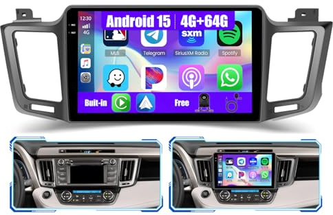 [4G+64G] Inefala Android 15 Autoradio für Toyota RAV4 2012-2018 mit Wireless Carplay Android Auto, 10.1 Zoll Touchscreen Radio Bluetooth mit Navi GPS WiFi RDS/FM SWC Rückfahrkamera Mic