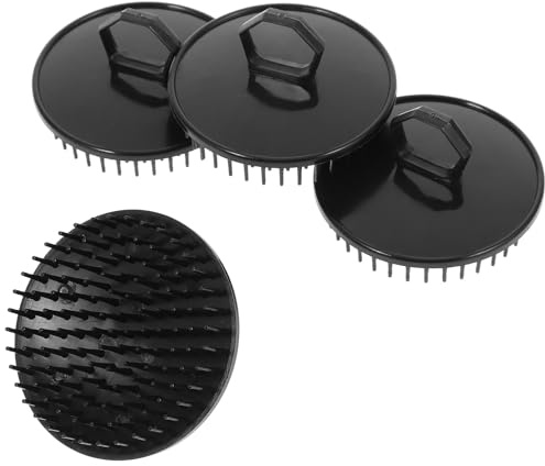 SEWOART 4 Stück Kopfhautmassagegerät Tragbare Shampoo Haarbürste aus Silikon Kopfhautpeeling gegen Schuppen Handliche Massagebürste für Gesunde Haarpflege und Entspannung