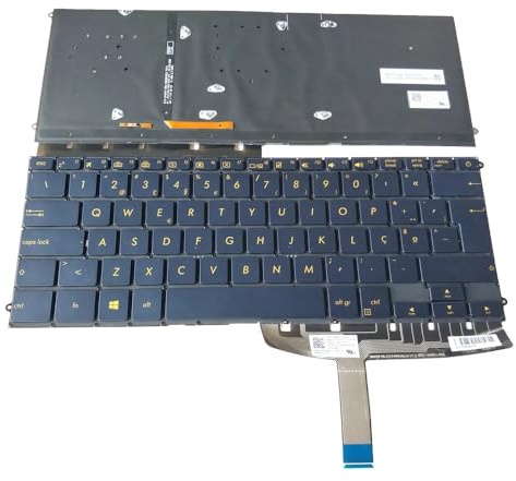 LIZHAOZ Italienische lateinische Tastatur mit Hintergrundbeleuchtung für ASUS ZenBook 3 für Deluxe UX490 UX490CA UX490UA UX490UAR PT-BR-Tastaturen Ersatzteile(LA Latin)